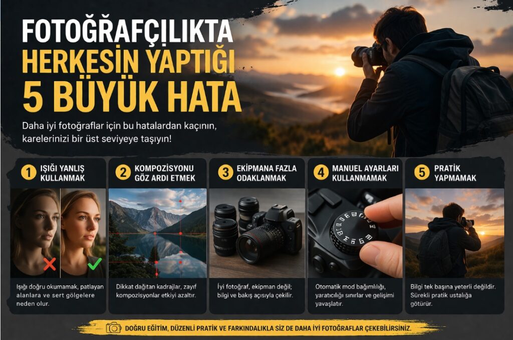 Fotoğrafçılıkta yapılan hatalar: ışık, kompozisyon ve teknik yanlışlar