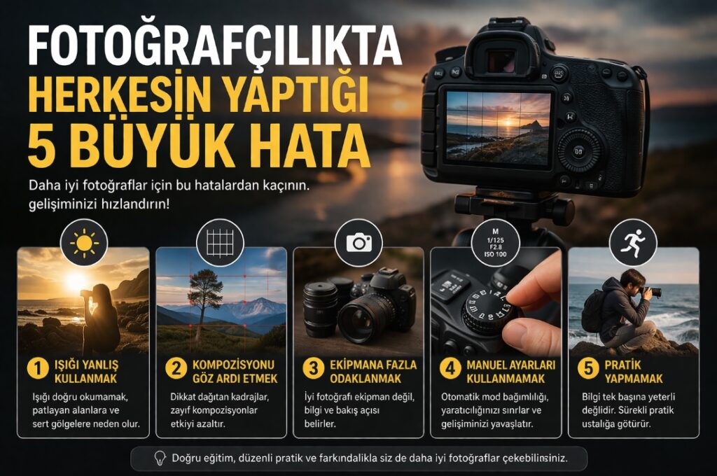 Fotoğrafçılıkta herkesin yaptığı 5 büyük hata ve doğru çekim teknikleri