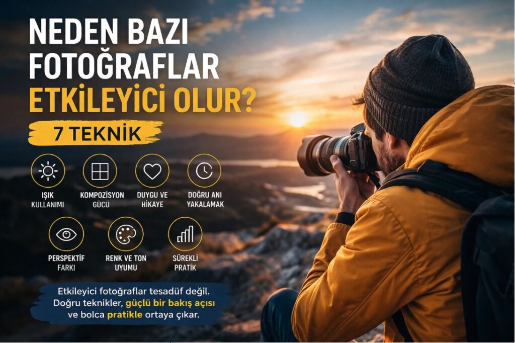 Etkileyici fotoğraflar nasıl çekilir, ışık ve kompozisyon teknikleri ile profesyonel fotoğrafçılık eğitimi